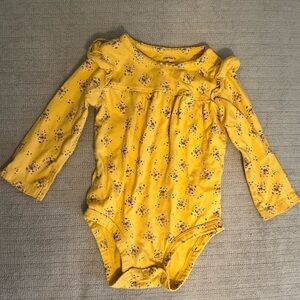 Ruffle baby body suite floral 9 mos